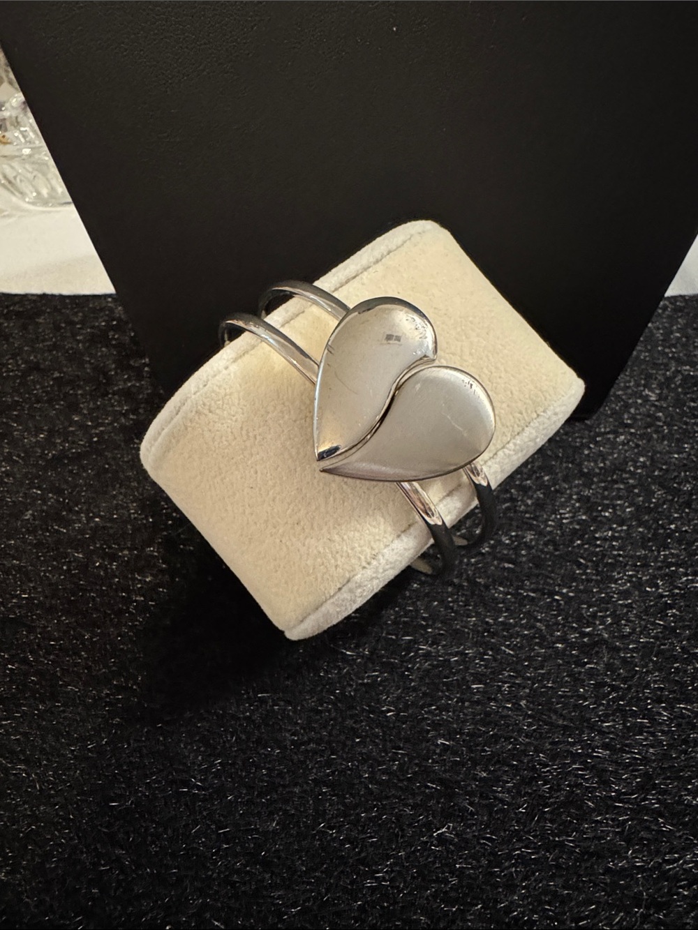 Premier Designs Silver Double Heart Cuff Bracelet